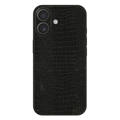 Apple iPhone Skins (All Models) - Snake Leather Black - 3D Embossed Finish (L-107) iPhone 16 Plus