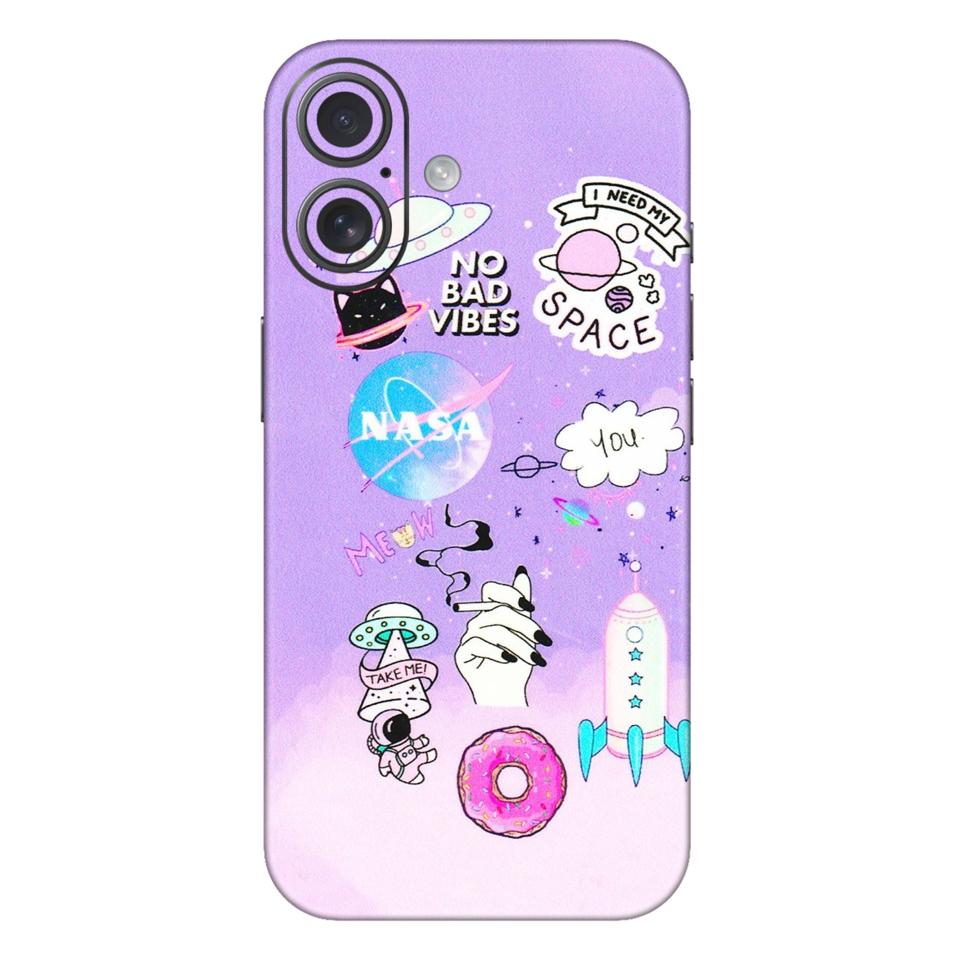 Apple iPhone Skins (All Models) - I Need My Nasa   Skin - 3D Embossed Finish (L-149) iPhone 16 Plus