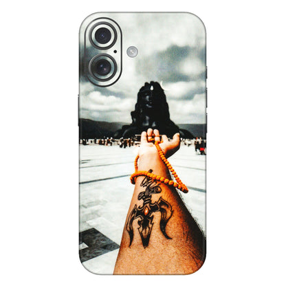 Apple iPhone Skins (All Models) - Jai Adiyogi Mahakaal - 3D Embossed Finish (L-164) iPhone 16 Plus