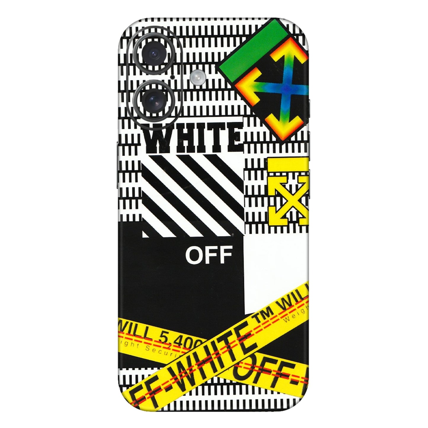 Apple iPhone Skins (All Models) - White Off Abstract - 3D Embossed Finish (L-172) iPhone 16 Plus