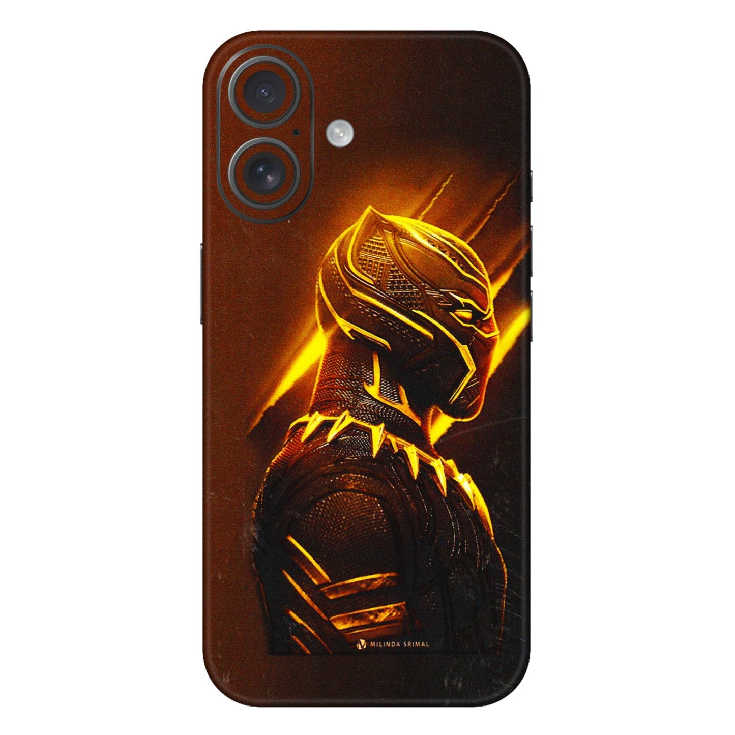 Apple iPhone Skins (All Models) - Gold Black Panther - 3D Embossed Finish (L-181) iPhone 16 Plus