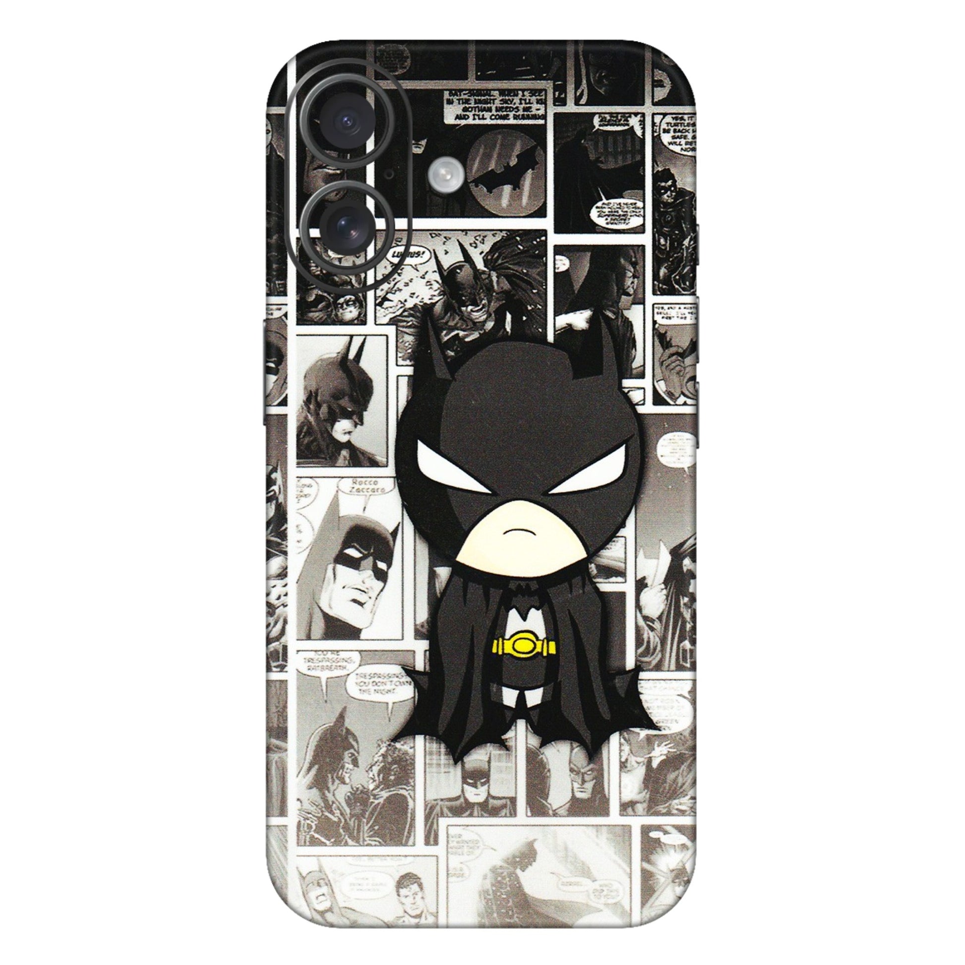 Apple iPhone Skins (All Models) - Toon Batman - 3D Embossed Finish (L-182) iPhone 16 Plus