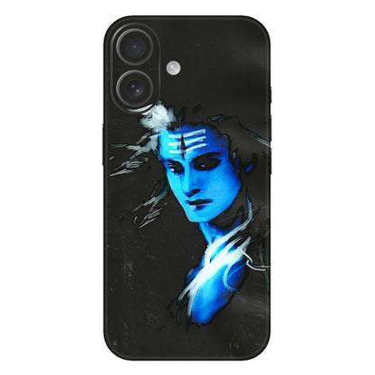 Apple iPhone Skins (All Models) - Har Har Mahadev Blue/Black - 3D Embossed Finish (L-185) iPhone 16 Plus