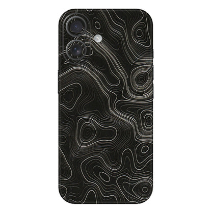 Apple iPhone Skins (All Models) - Black Swirl - 3D Embossed Finish (L-196) iPhone 16 Plus