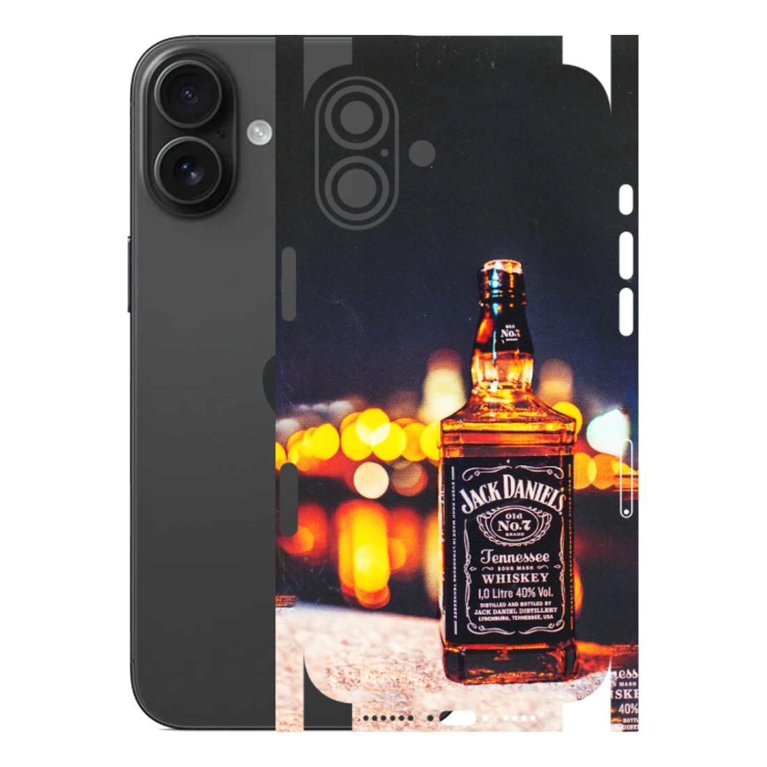Apple iPhone Skins (All Models) - JD Whiskey Bottle - 3D Embossed Finish (L-20) iPhone 16 Plus