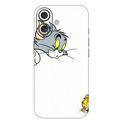 Apple iPhone Skins (All Models) - Cute Tom And Jerry - 3D Embossed Finish (L-220) iPhone 16 Plus