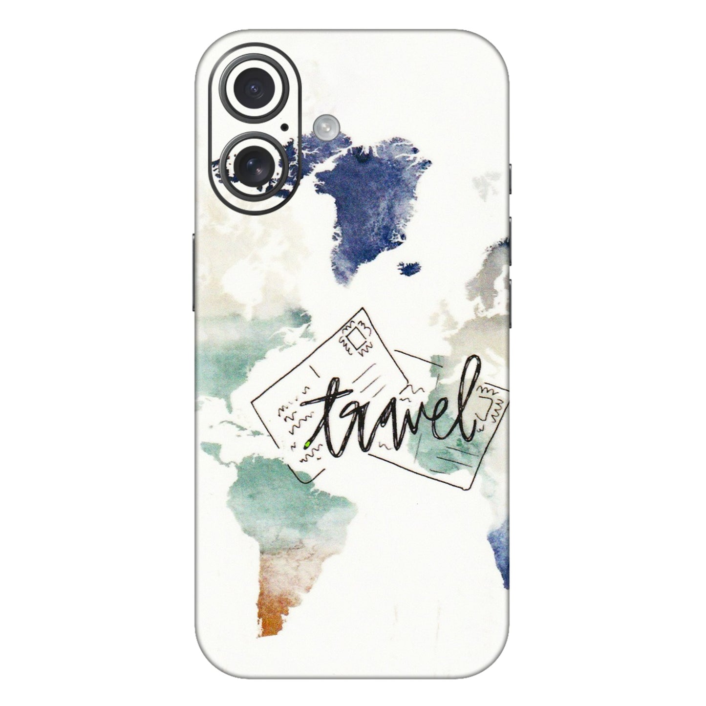 Apple iPhone Skins (All Models) - Travel The World - 3D Embossed Finish (L-232) iPhone 16 Plus