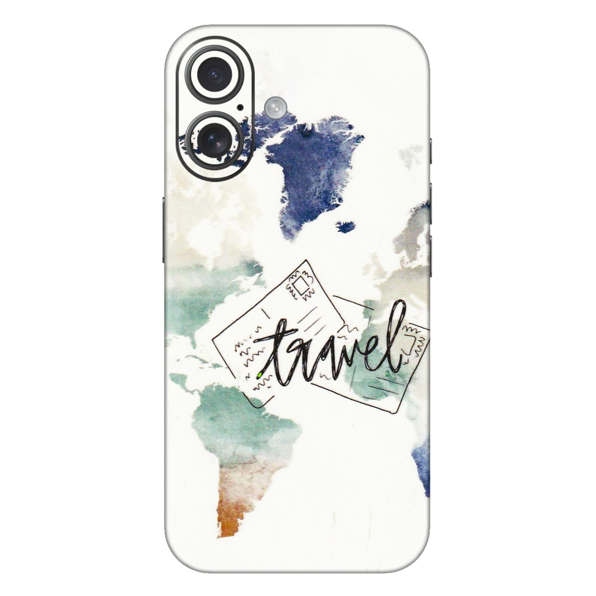 Apple iPhone Skins (All Models) - Travel The World - 3D Embossed Finish (L-232) iPhone 16 Plus