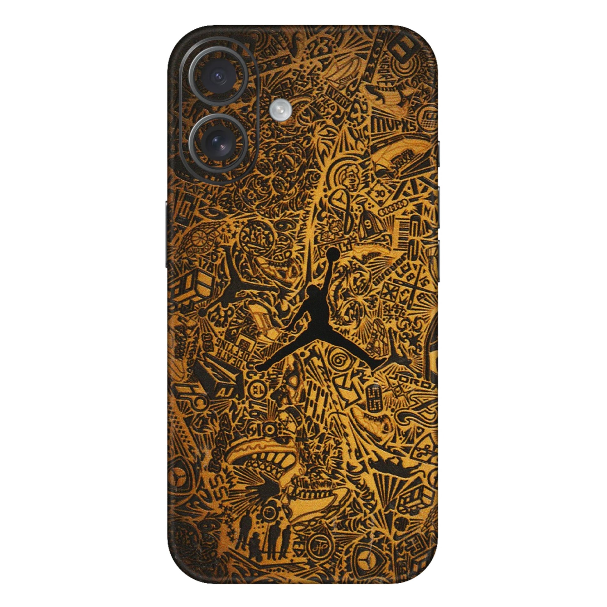 Apple iPhone Skins (All Models) - Premium Gold Basketball Player - 3D Embossed Finish (L-236) iPhone 16 Plus