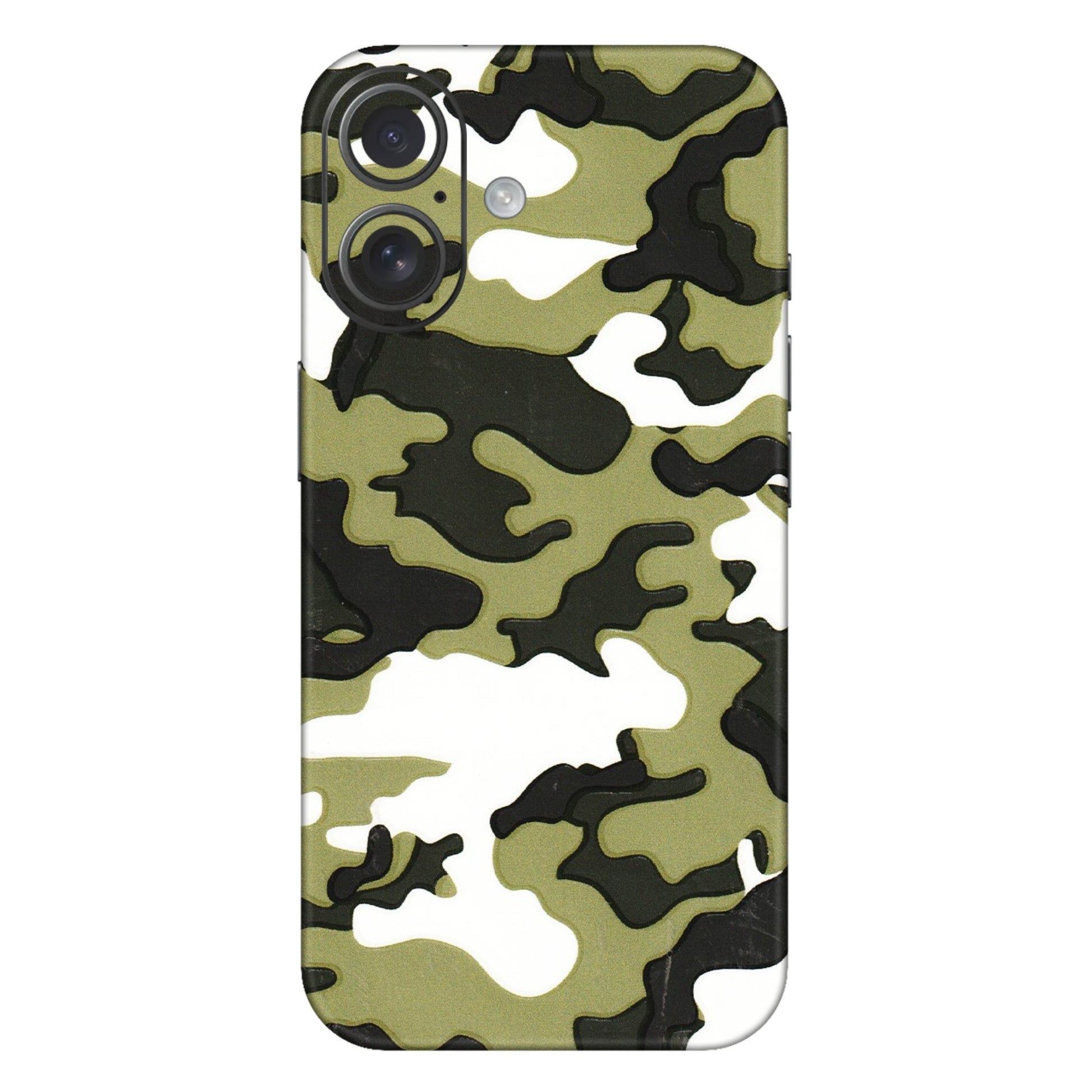Apple iPhone Skins (All Models) - Camouflages White And Green - 3D Embossed Finish (L-243) iPhone 16 Plus