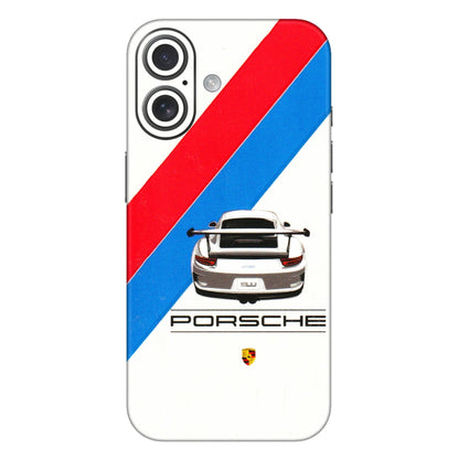 Apple iPhone Skins (All Models) - Porche Car Sober Logo - 3D Embossed Finish (L-248) iPhone 16 Plus