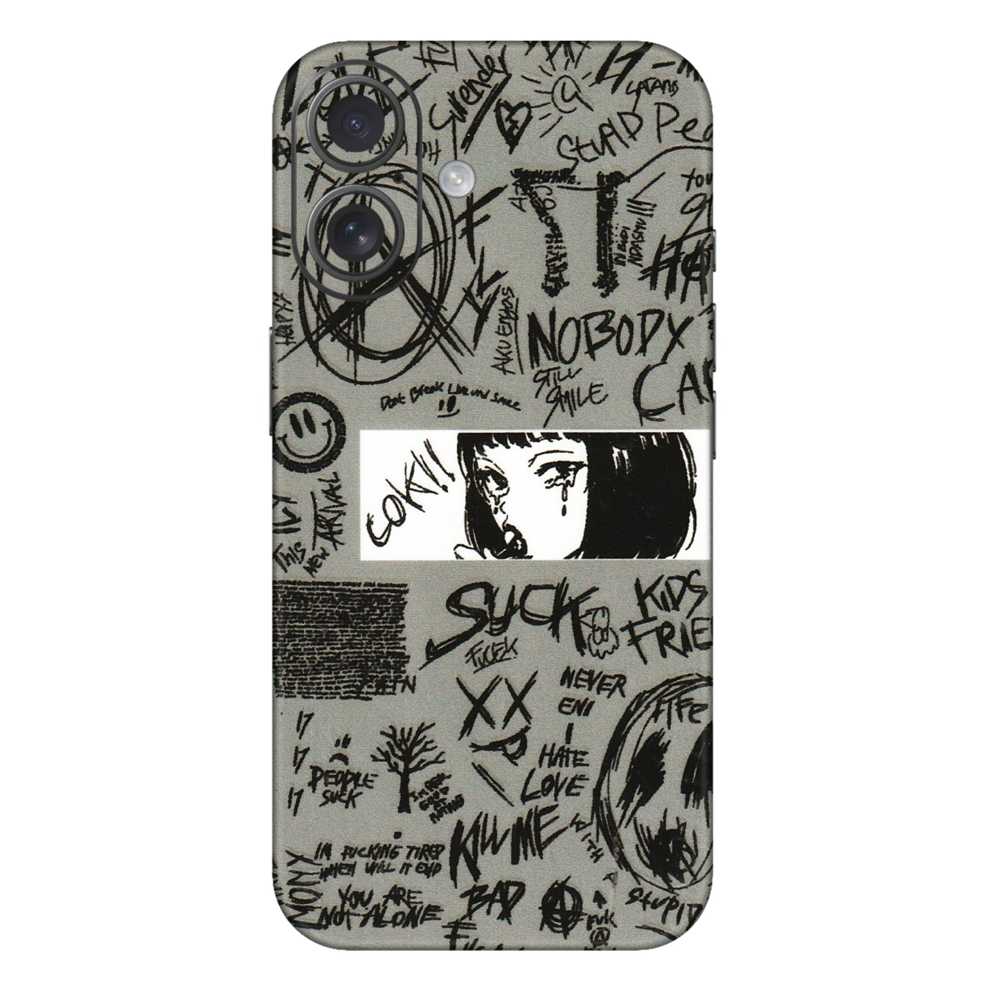 Apple iPhone Skins (All Models) - Never Have Love Anime - 3D Embossed Finish (L-260) iPhone 16 Plus