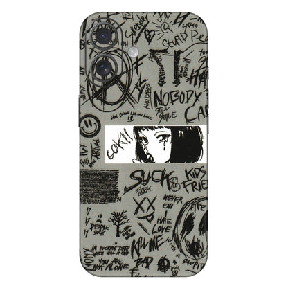 Apple iPhone Skins (All Models) - Never Have Love Anime - 3D Embossed Finish (L-260) iPhone 16 Plus