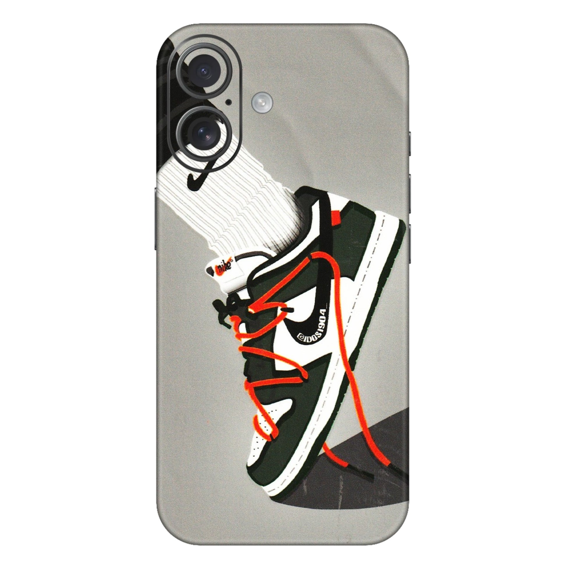 Apple iPhone Skins (All Models) - New Grey Sneaker - 3D Embossed Finish (L-261) iPhone 16 Plus