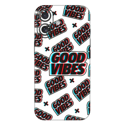Apple iPhone Skins (All Models) - Good Vibes - 3D Embossed Finish (L-282) iPhone 16 Plus