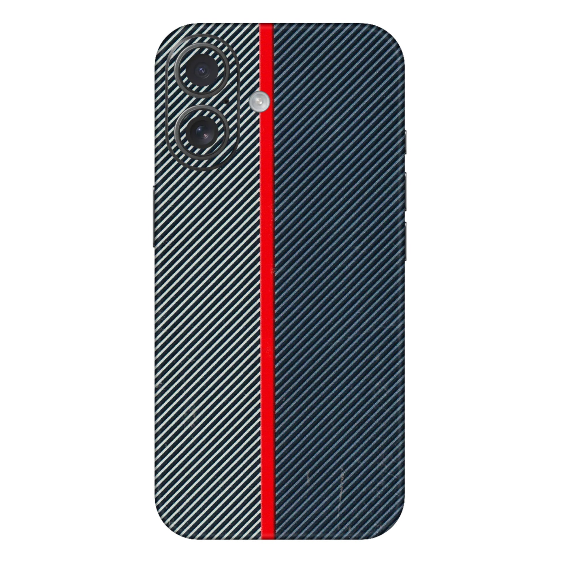 Apple iPhone Skins (All Models) - Blue Sober Lines - 3D Embossed Finish (L-305) iPhone 16 Plus