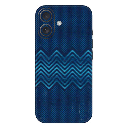 Apple iPhone Skins (All Models) - Blue Sober Waves - 3D Embossed Finish (L-306) iPhone 16 Plus