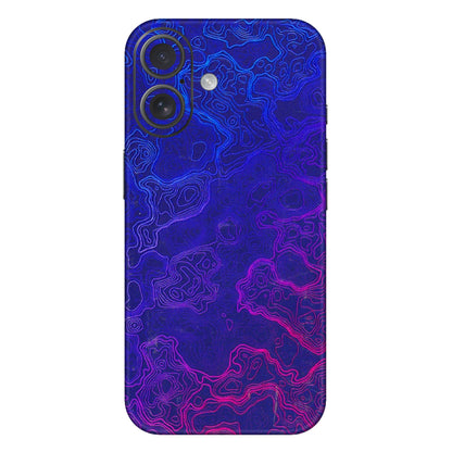 Apple iPhone Skins (All Models) - Purple Ripples Swirl - 3D Embossed Finish (L-314) iPhone 16 Plus