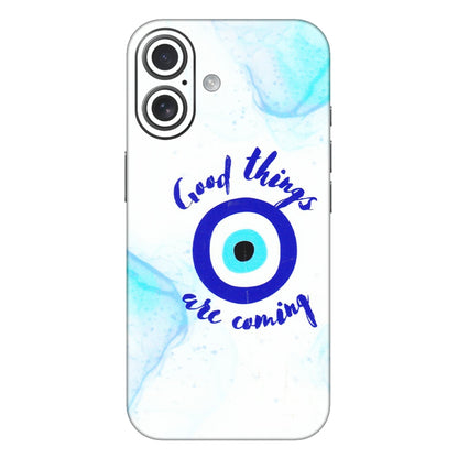 Apple iPhone Skins (All Models) - Evil Eye Good Things Are Coming - 3D Embossed Finish (L-322) iPhone 16 Plus