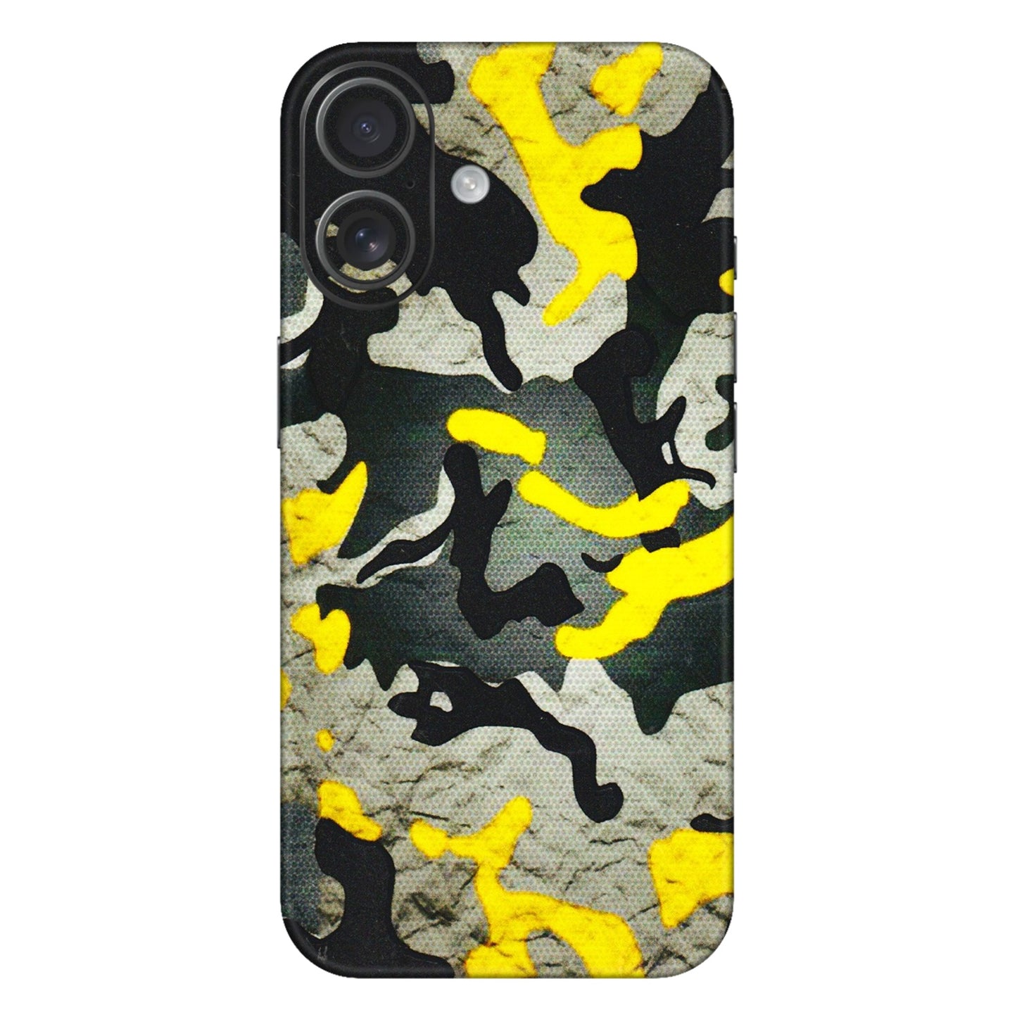 Apple iPhone Skins (All Models) - Yellow Camouflage - 3D Embossed Finish (L-61) iPhone 16 Plus