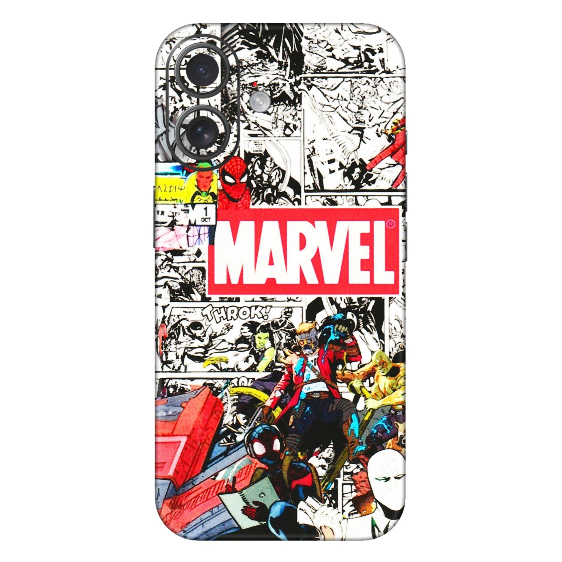 Apple iPhone Skins (All Models) - Marvel Colorful Comic - 3D Embossed Finish (L-64) iPhone 16 Plus