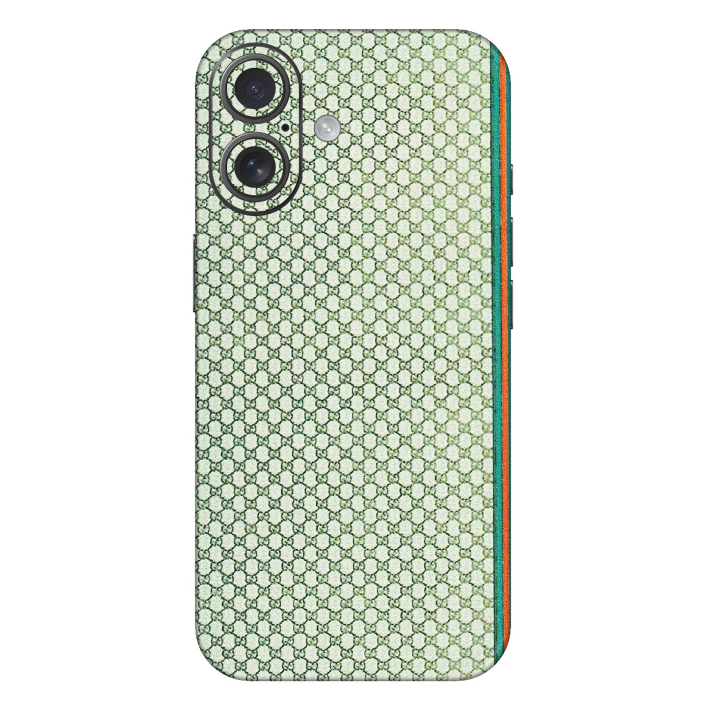 Apple iPhone Skins (All Models) - Gucci Fabric Pattern - 3D Embossed Finish (L-73) iPhone 16 Plus
