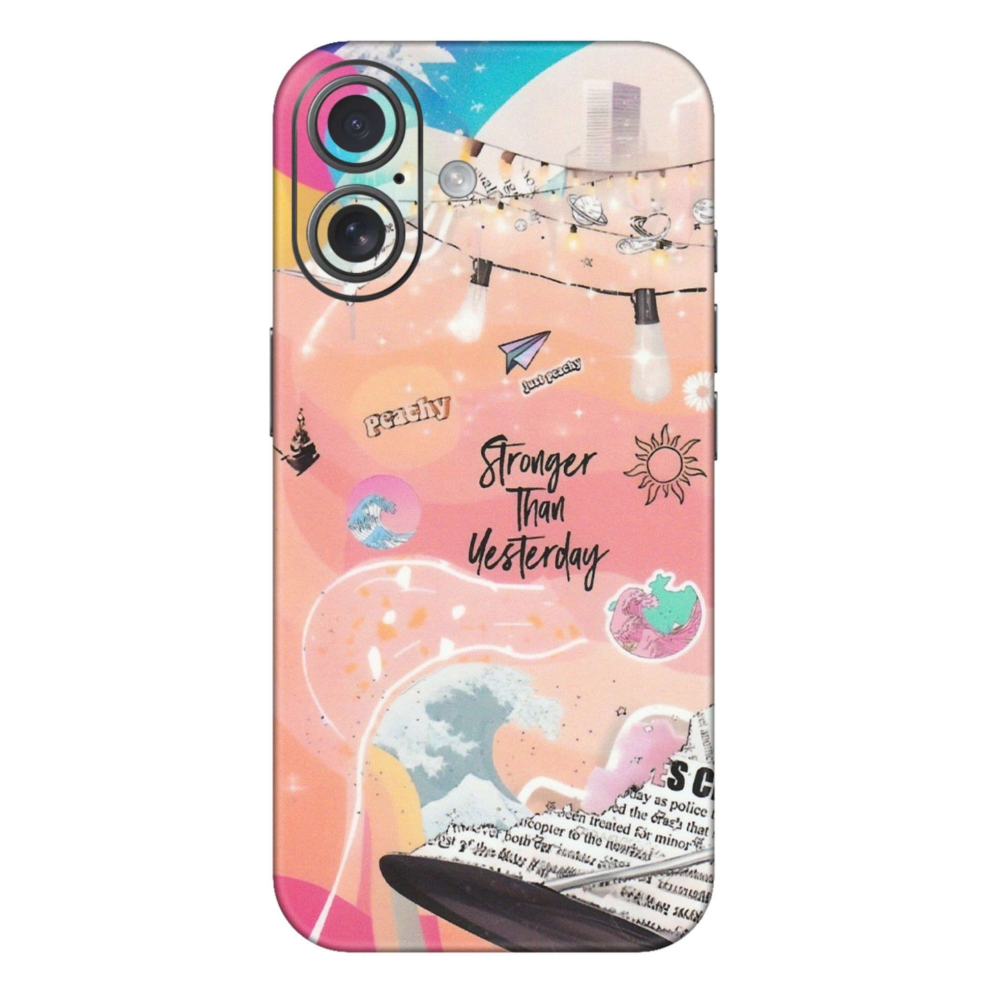Apple iPhone Skins (All Models) - Stronger Then Yesterday - Matte Finish (M-128) iPhone 16 Plus