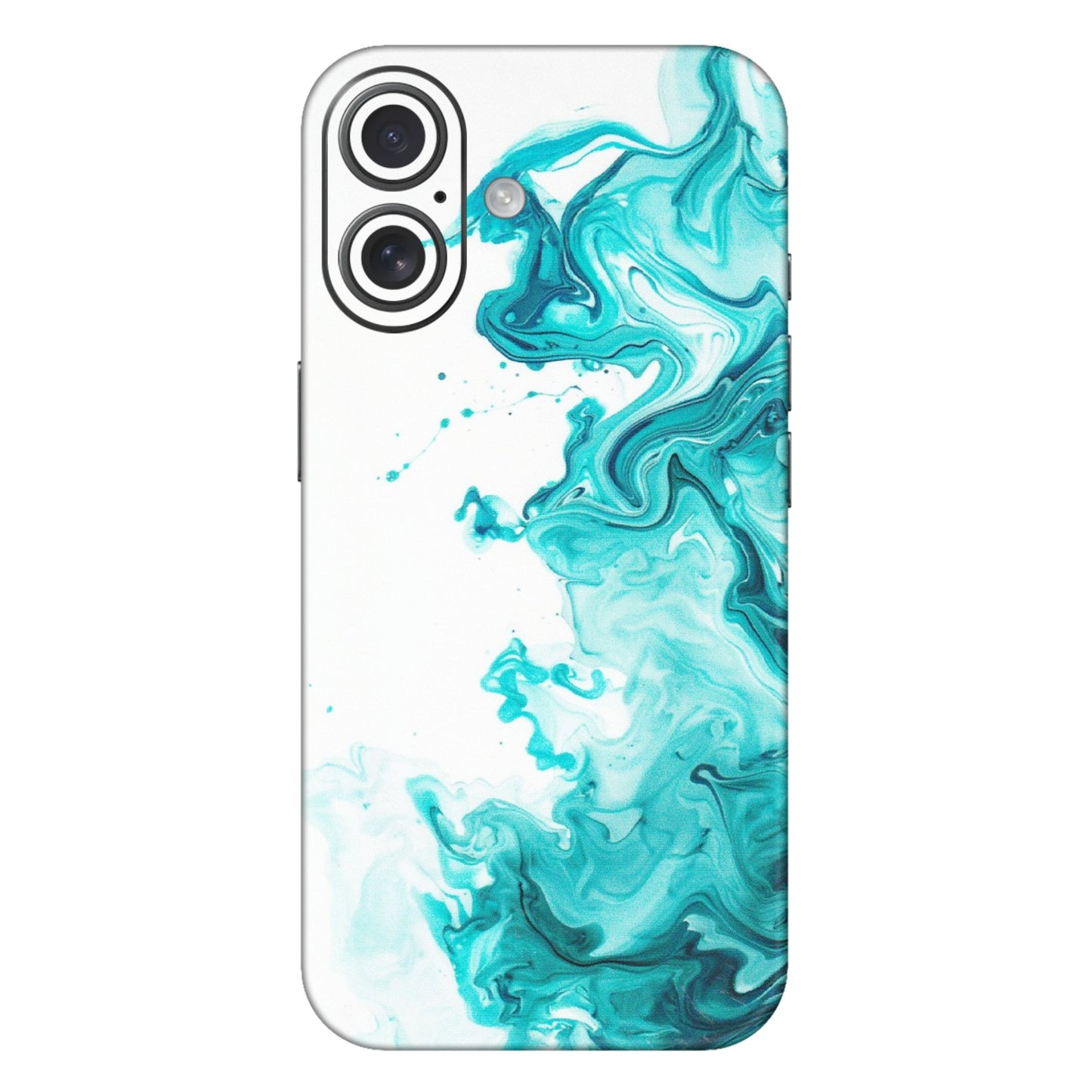 Apple iPhone Skins (All Models) - Sky Blue Abstract Colour - Matte Finish (M-146) iPhone 16 Plus