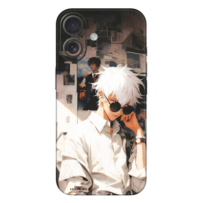 Apple iPhone Skins (All Models) - Gojo Satoru Jujustu Kaisen Anime - Matte Finish (M-156) iPhone 16 Plus