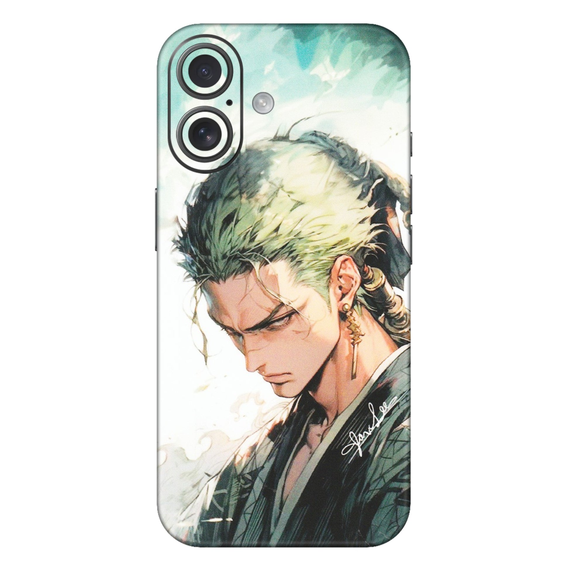 Apple iPhone Skins (All Models) - Pirate Hunter One Piece Anime - Matte Finish (M-157) iPhone 16 Plus