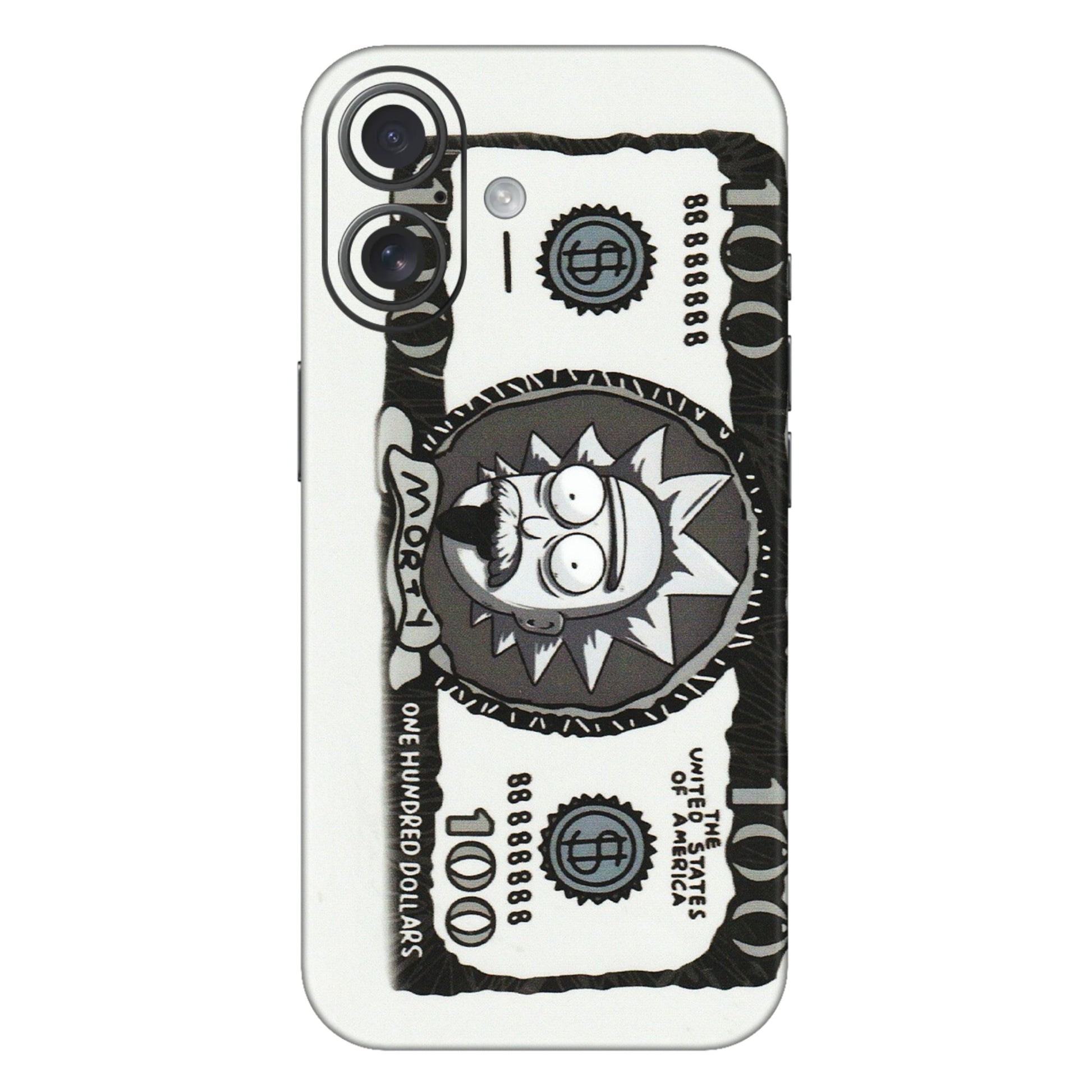 Apple iPhone Skins (All Models) - Rick And Morty Hundred Dollar Anime - Matte Finish (M-161) iPhone 16 Plus