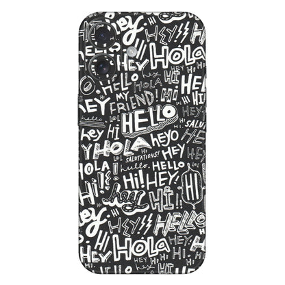 Apple iPhone Skins (All Models) - Hi Hello Doodles - Matte Finish (M-25) iPhone 16 Plus