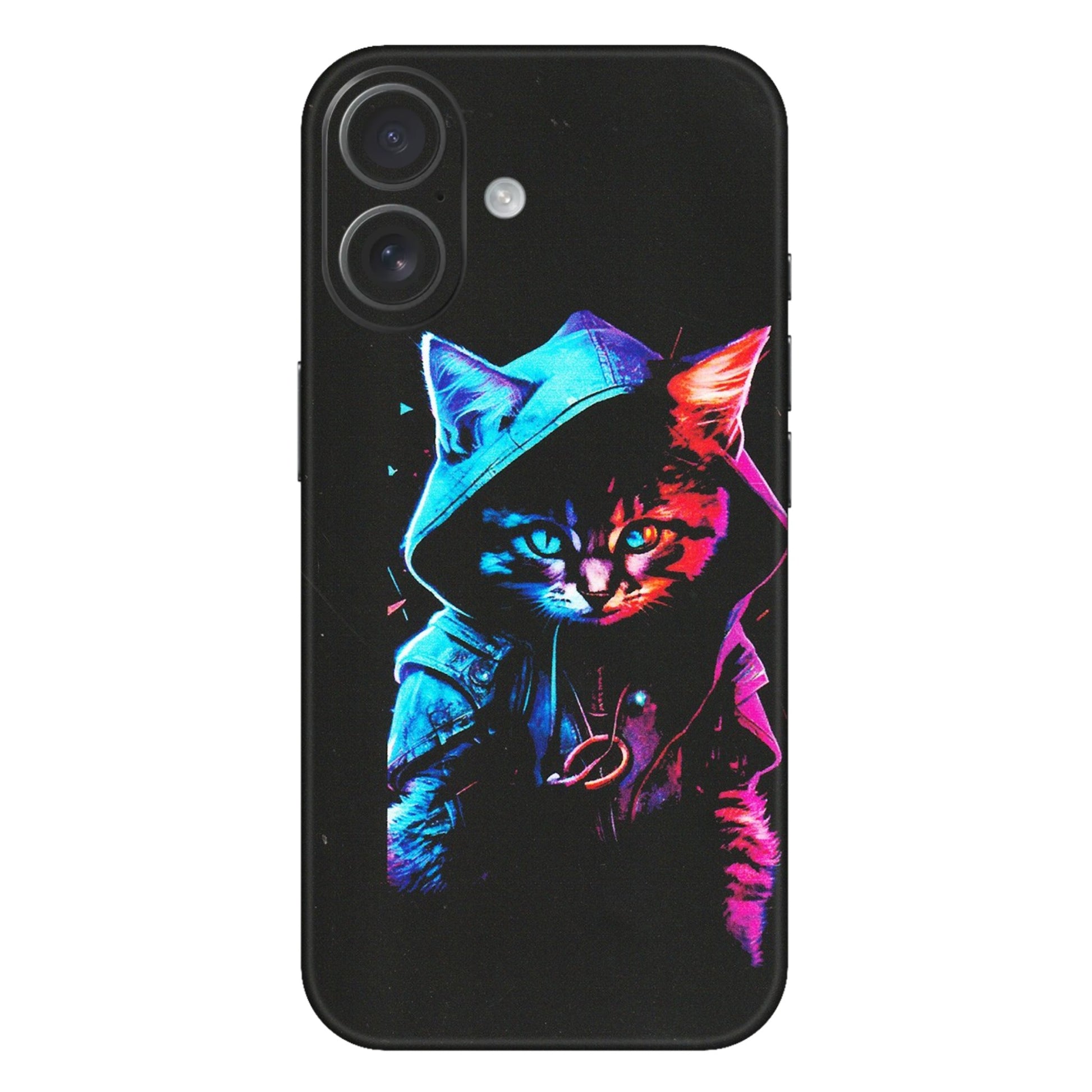 Apple iPhone Skins (All Models) - Cyberpunk Cat - Matte Finish (M-45) iPhone 16 Plus