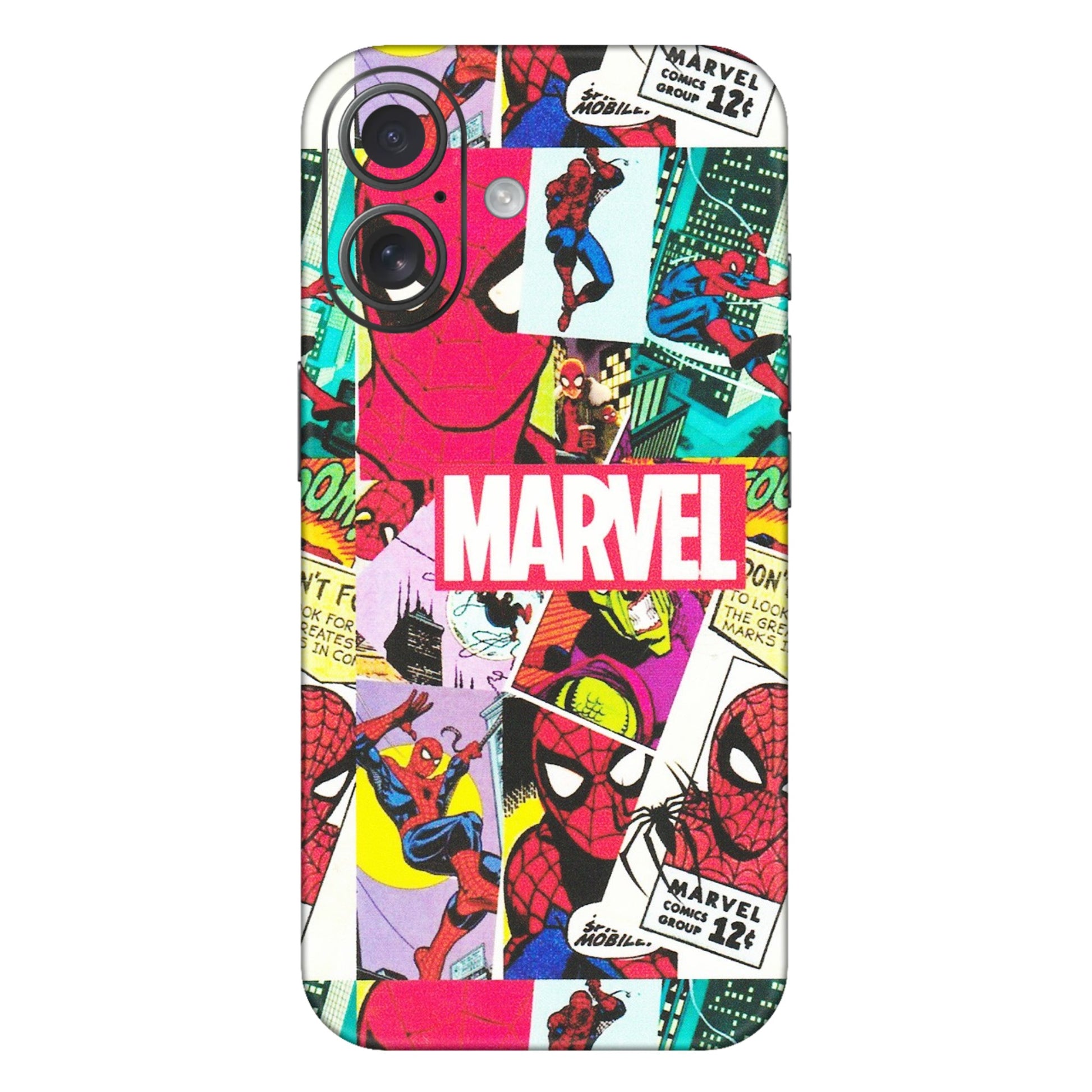 Apple iPhone Skins (All Models) - Marvel Comic Spiderman Grafitti - Matte Finish (M-72) iPhone 16 Plus
