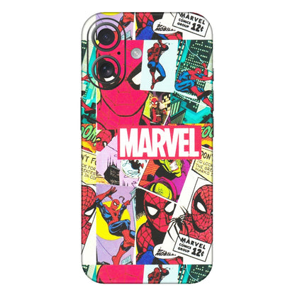Apple iPhone Skins (All Models) - Marvel Comic Spiderman Grafitti - Matte Finish (M-72) iPhone 16 Plus