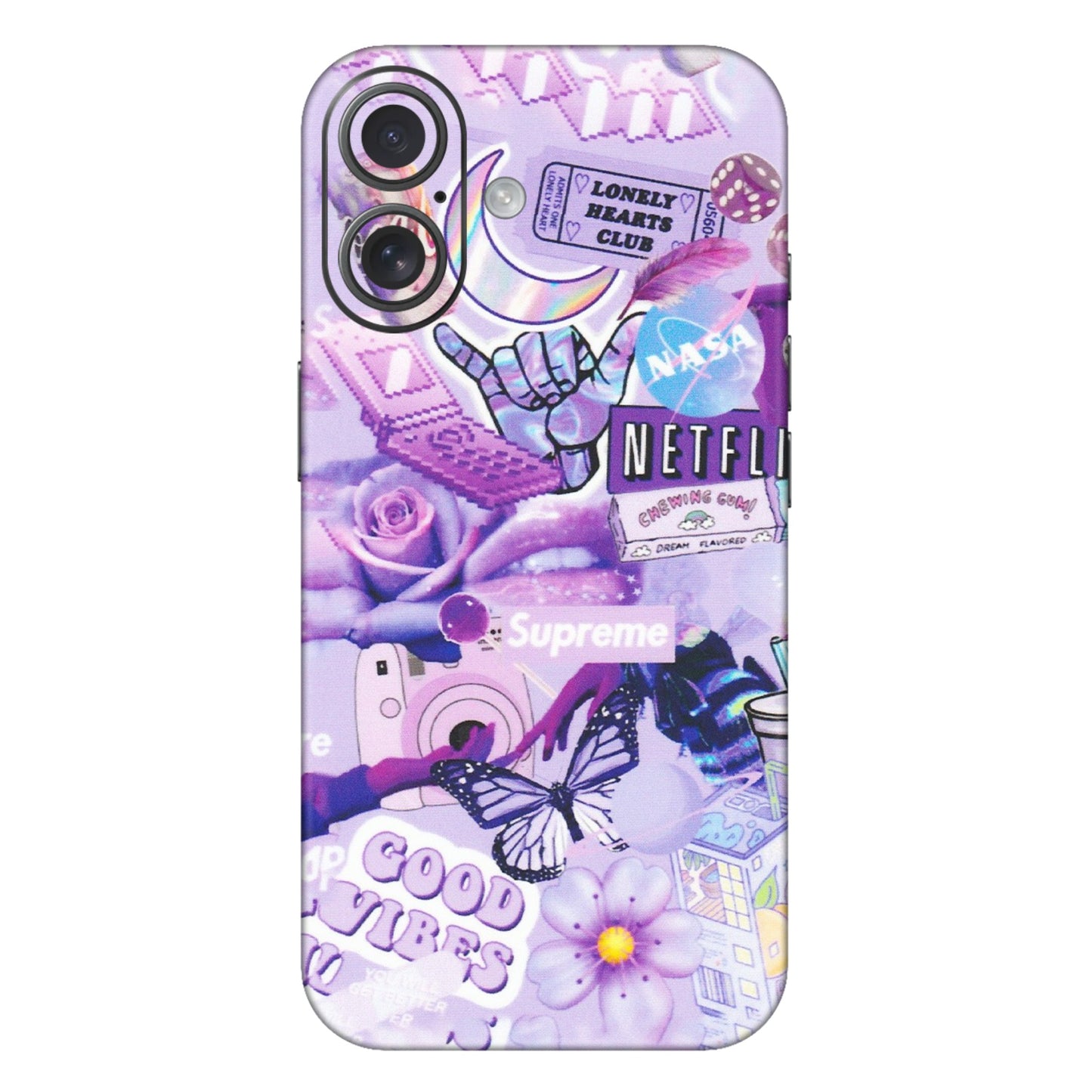 Apple iPhone Skins (All Models) - Supreme Purple Magic - Matte Finish (M-88) iPhone 16 Plus