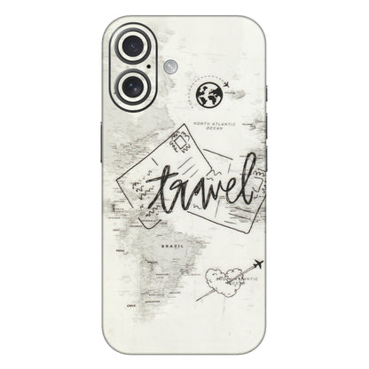 Apple iPhone Skins (All Models) - Travel Ticket - Transparent Finish (T-06) iPhone 16 Plus