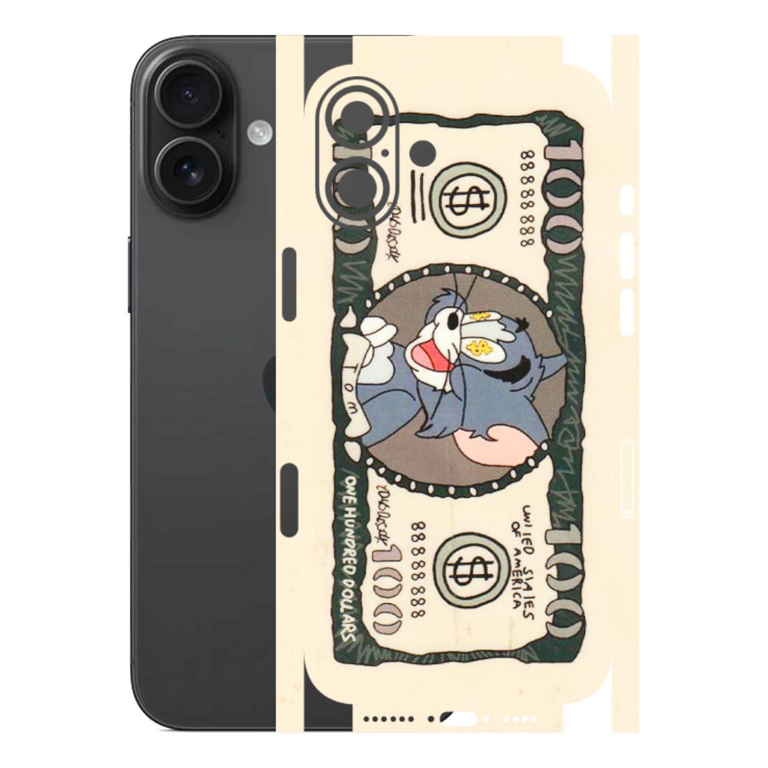 Apple iPhone Skins (All Models) - One Hundred Dollar Tom - Transparent Finish (T-16) iPhone 16 Plus