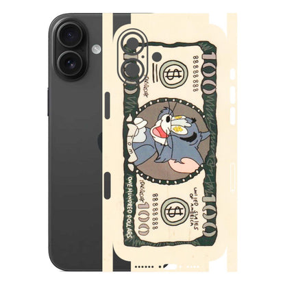 Apple iPhone Skins (All Models) - One Hundred Dollar Tom - Transparent Finish (T-16) iPhone 16 Plus