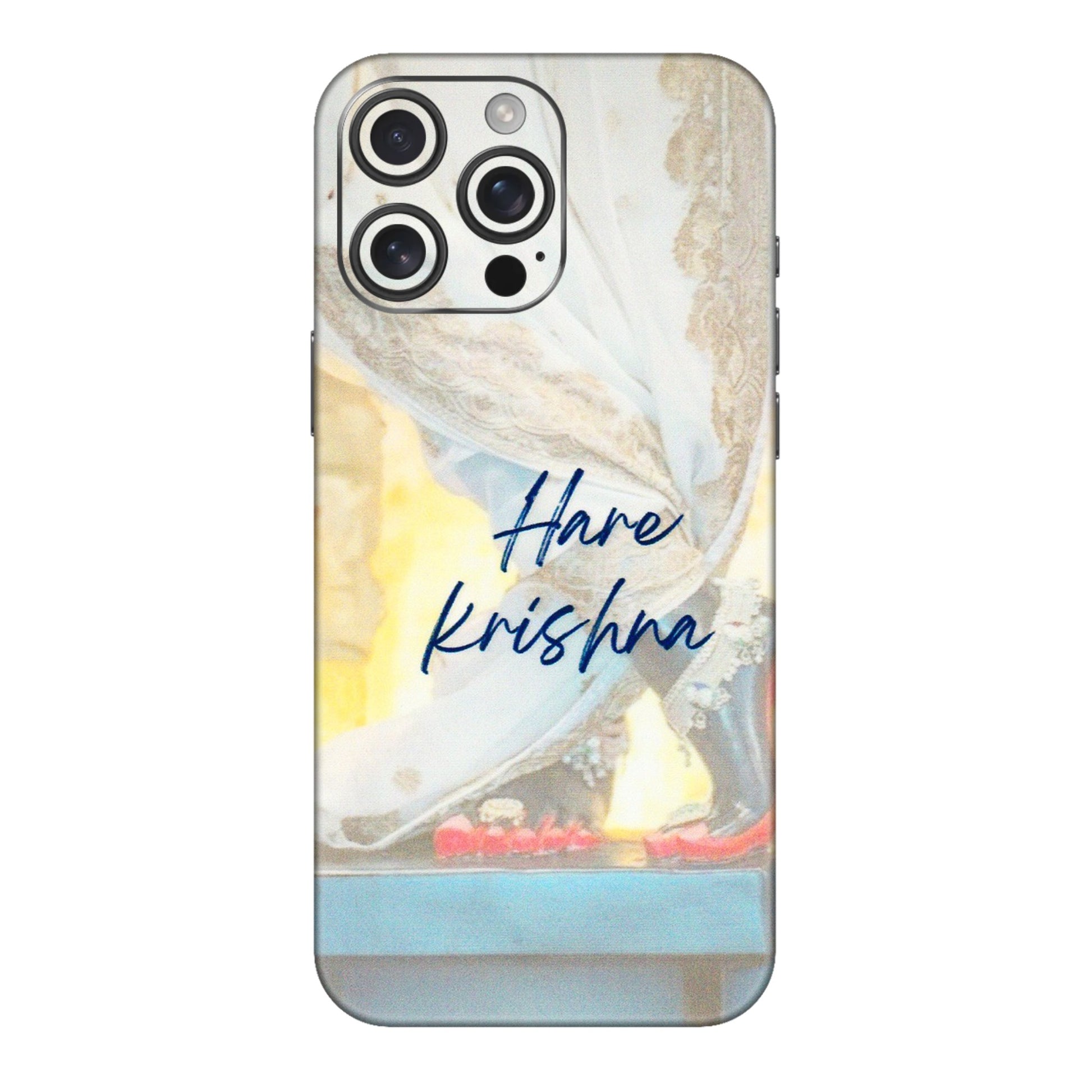 Apple iPhone Skins (All Models) - Hare Krishna - 3D Embossed Finish (L-03) iPhone 16 pro