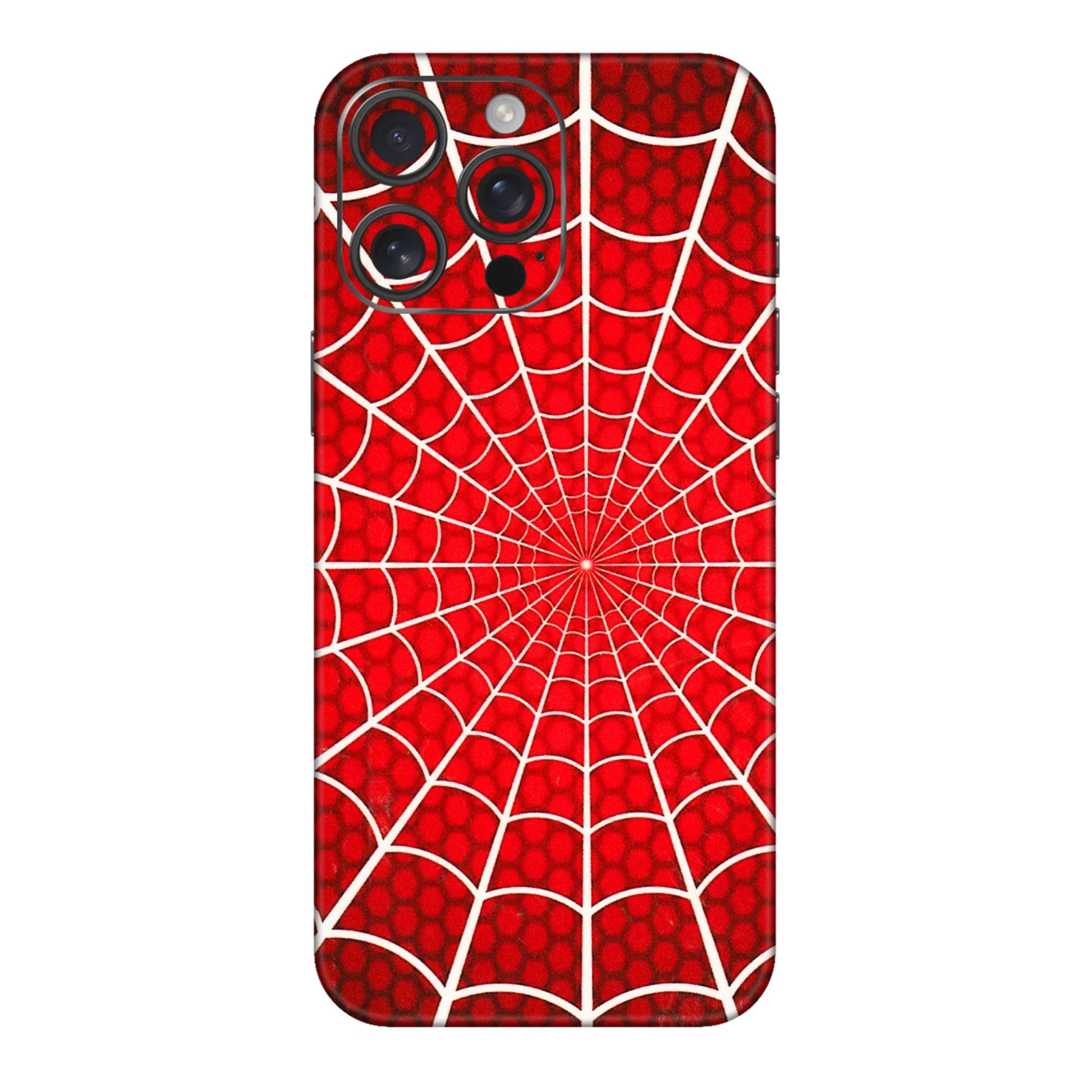 Apple iPhone Skins (All Models) - Classic Spidey Web - 3D Embossed Finish (L-115) iPhone 16 pro