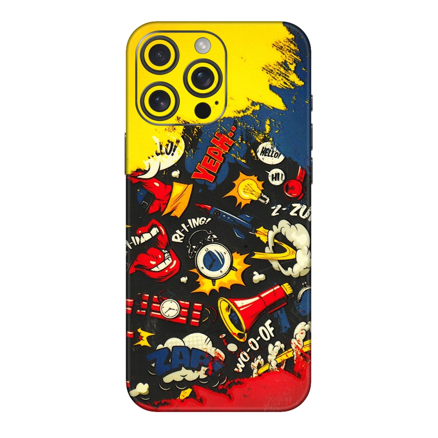 Apple iPhone Skins (All Models) - Pacific Doodle Art - 3D Embossed Finish (L-120) iPhone 16 pro