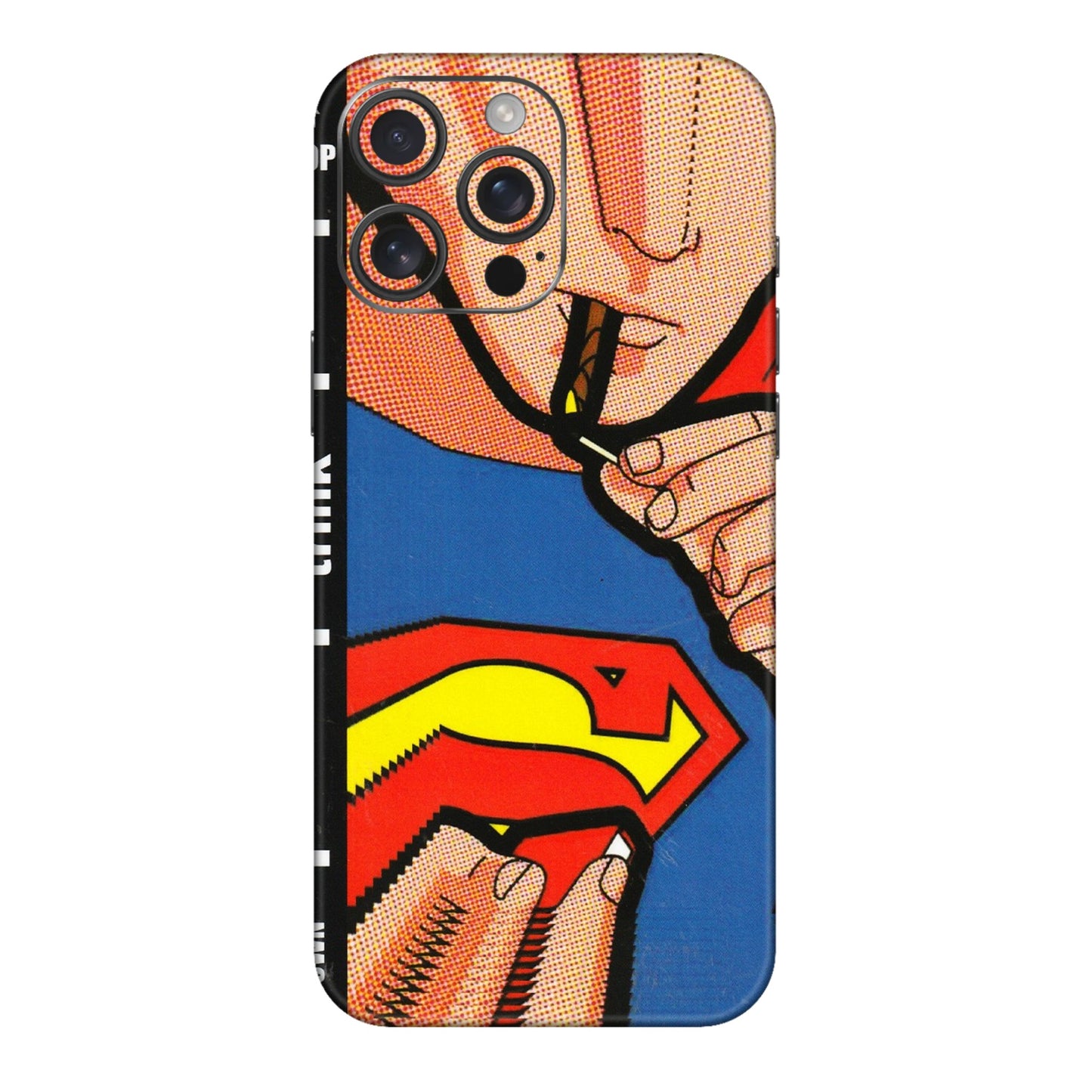 Apple iPhone Skins (All Models) - Superman Sutta - 3D Embossed Finish (L-130) iPhone 16 pro