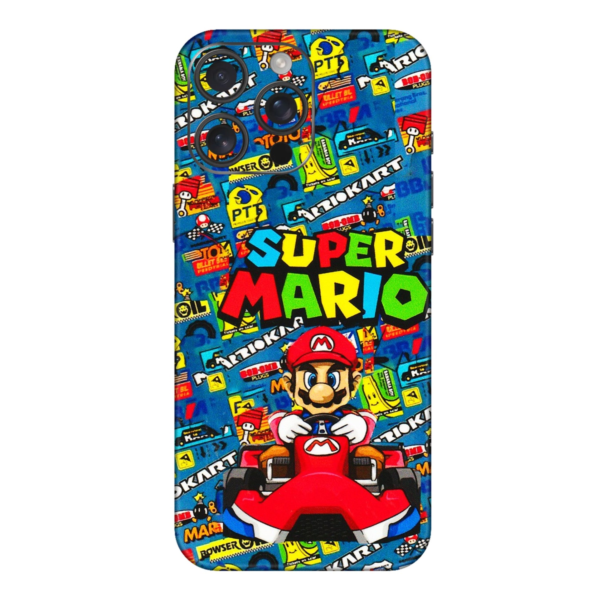 Apple iPhone Skins (All Models) - Super Mario Kart - 3D Embossed Finish (L-140) iPhone 16 pro