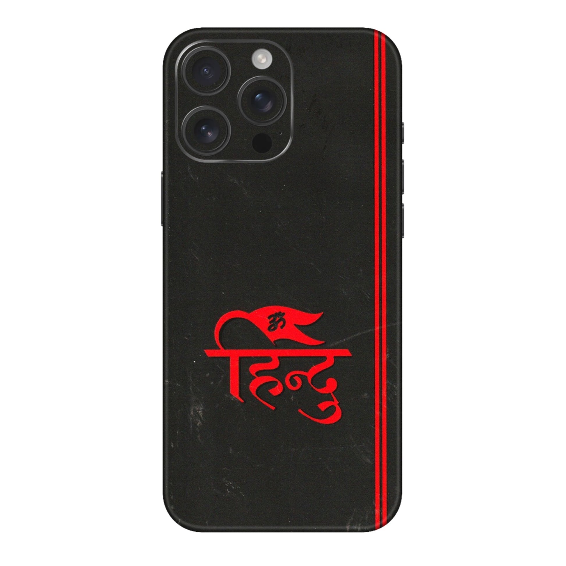 Apple iPhone Skins (All Models) - Hindu Black - 3D Embossed Finish (L-153) iPhone 16 pro