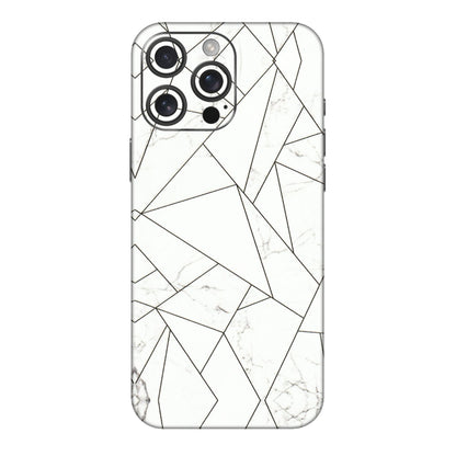 Apple iPhone Skins (All Models) - Luxury White Marble Effect - 3D Embossed Finish (L-168) iPhone 16 pro