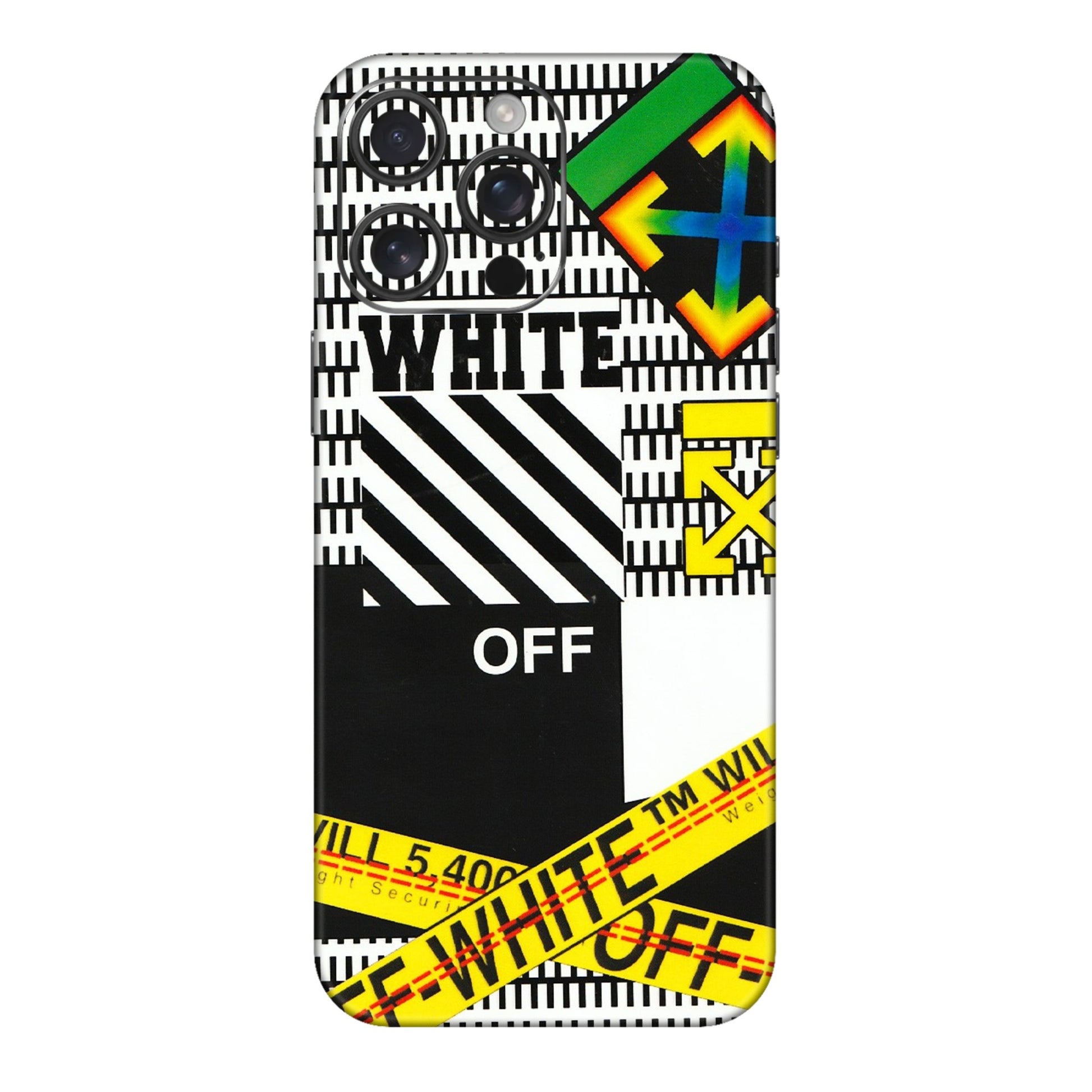 Apple iPhone Skins (All Models) - White Off Abstract - 3D Embossed Finish (L-172) iPhone 16 pro
