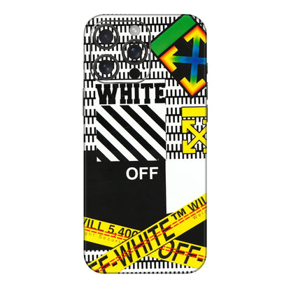 Apple iPhone Skins (All Models) - White Off Abstract - 3D Embossed Finish (L-172) iPhone 16 pro