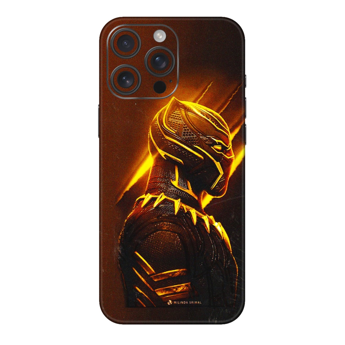 Apple iPhone Skins (All Models) - Gold Black Panther - 3D Embossed Finish (L-181) iPhone 16 pro