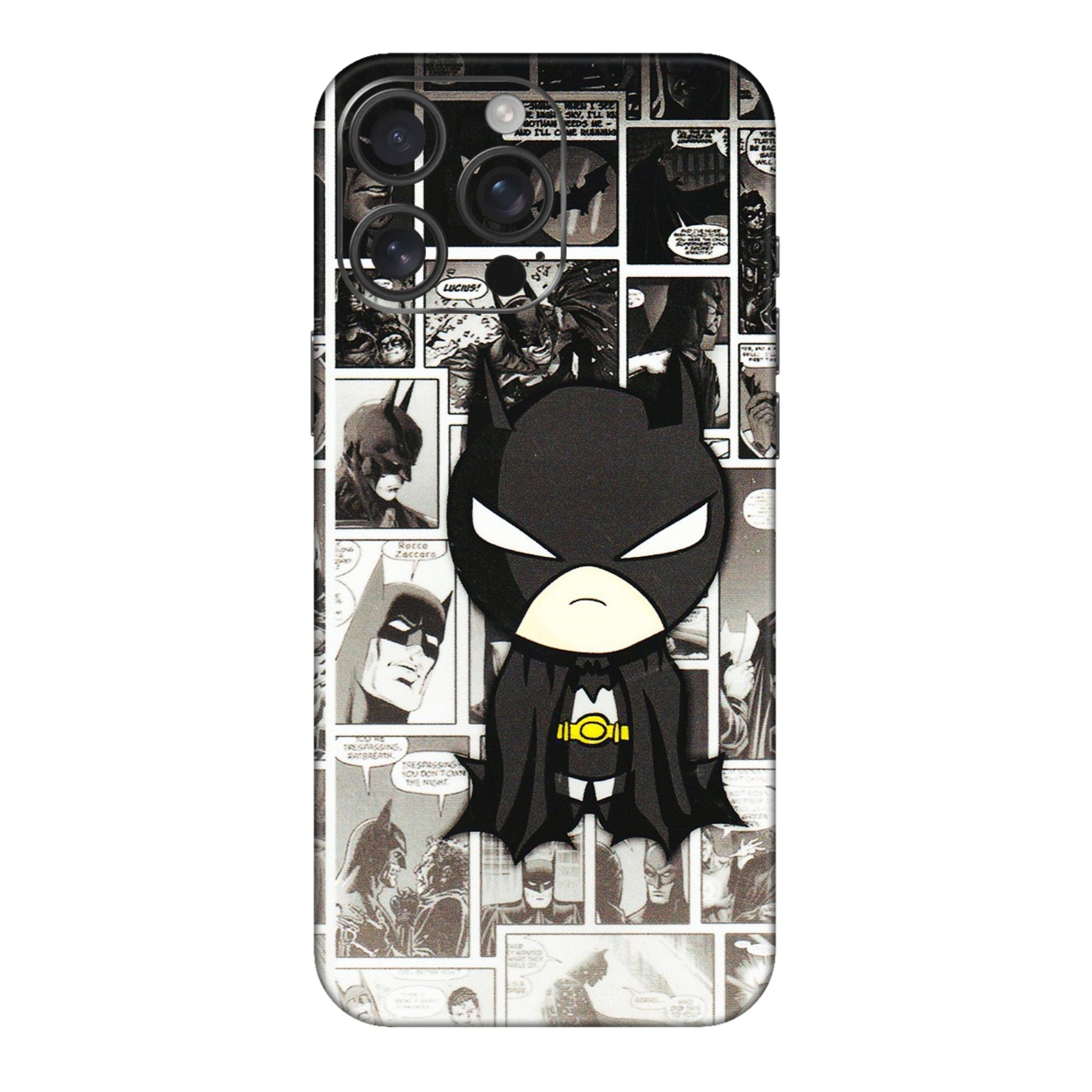 Apple iPhone Skins (All Models) - Toon Batman - 3D Embossed Finish (L-182) iPhone 16 pro